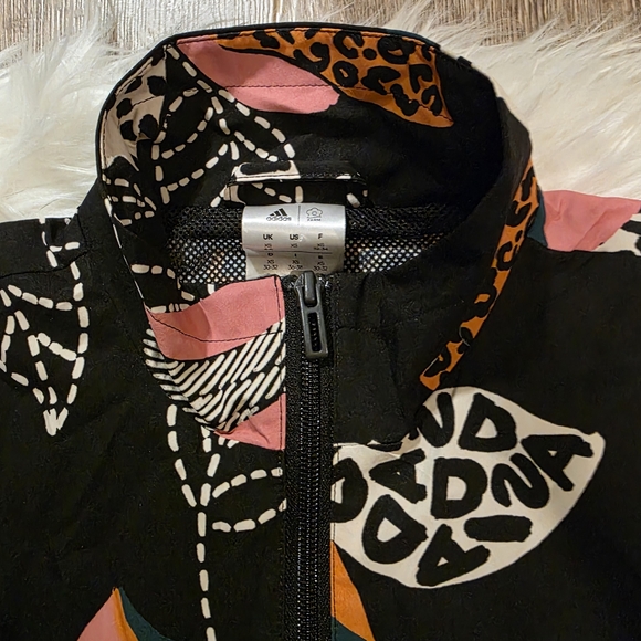 🐯 Adidas Printed – Floral Abstract | Zip-Up Track Jacket | XS - Picture 5 of 8